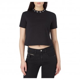 тениска,дамски,тениски,calvin,klein,jeans,logo,trim,short,sleeve,t,shirt,black
