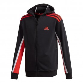 Блуза Adidas Bold full zip sweatshirt - Black (Black / Hi-Res Red) блуза,детски,блузи,adidas,bold,full,zip,sweatshirt,black,(black,hi,res,red)