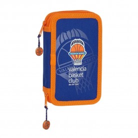 канцеларски,принадлежности,safta,valencia,basket,small,double,filled,28,pieces,pencil,case,orange,blue,(blue,orange)