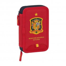 канцеларски,принадлежности,safta,spain,small,double,filled,28,pieces,pencil,case,red,black,(red)