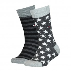 чорапи,детски,чорапи,tommy,hilfiger,stars&classic,stripes,socks,2,pairs,black