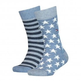 чорапи,детски,чорапи,tommy,hilfiger,stars&classic,stripes,socks,2,pairs,jeans,(blue)
