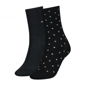 чорапи,дамски,чорапи,tommy,hilfiger,dot,classic,socks,2,pairs,black