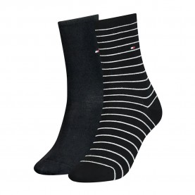 чорапи,дамски,чорапи,tommy,hilfiger,small,stripe,classic,socks,2,pairs,black