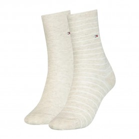 чорапи,дамски,чорапи,tommy,hilfiger,small,stripe,classic,socks,2,pairs,light,beige,melange,(beige)