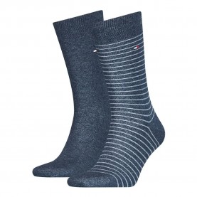 чорапи,мъжки,чорапи,tommy,hilfiger,small,stripe,classic,socks,2,pairs,jeans,(blue)