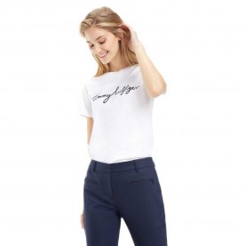 тениска,дамски,тениски,tommy,hilfiger,heritage,graphic,short,sleeve,t,shirt,white