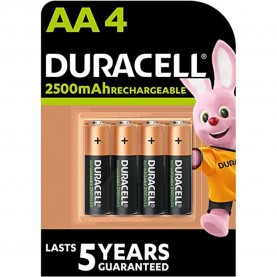 батерии,duracell,rechargeable,aa,duralock,2400,4,units,green,golden,(black)