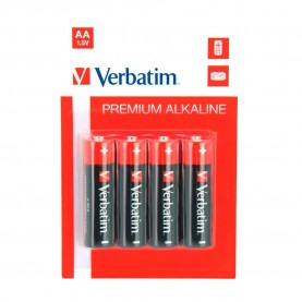 батерии,verbatim,1x4,mignon,aa,lr6,battery,black