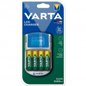 varta,lcd,charger,usb+4,mignon,aa,2600mah,12v,silver