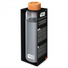 Stor Star Wars Silicone Cover bottle 585ml - Clear / Grey (Grey) бутилки,за,вода,stor,star,wars,silicone,cover,bottle,585ml,clear,grey,(grey)