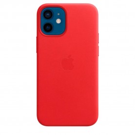 Apple Leather IPhone 12 Mini Case With MagSafe - Red (Red) други,аксесоари,apple,leather,iphone,12,mini,case,with,magsafe,red,(red)