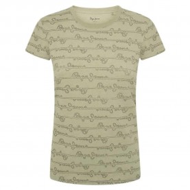 тениска,дамски,тениски,pepe,jeans,cecile,short,sleeve,t,shirt,green,(off,white)