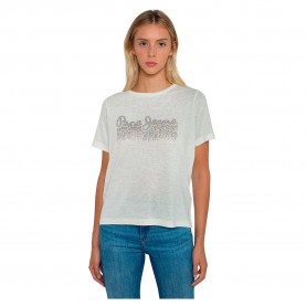 тениска,дамски,тениски,pepe,jeans,davinia,short,sleeve,t,shirt,white,(off,white)