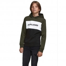 суичър,детски,блузи,jack,&,jones,logo,blocking,hoodie,green,(forest,night)