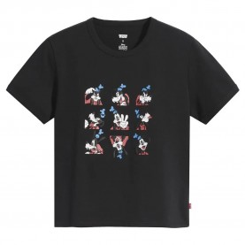 тениска,дамски,тениски,levi´s,®,©disney,mickey,minnie,goofy,short,sleeve,t,shirt,black,(black)