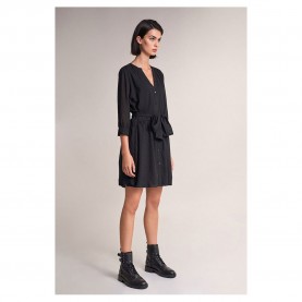дънки,дамски,поли,и,рокли,salsa,jeans,textured,a,line,short,dress,black