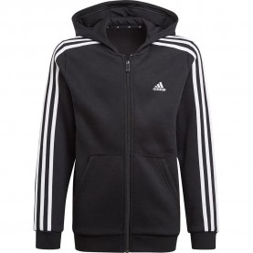 Яке Adidas Essentials 3 Stripes tracksuit jacket - Black (Black / White) яке,детски,анцузи,adidas,essentials,3,stripes,tracksuit,jacket,black,(black,white)
