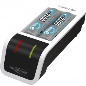 батерии,ansmann,comfort,mini,2,aa,mignon,2100mah,battery,charger,white,black,(black,white)