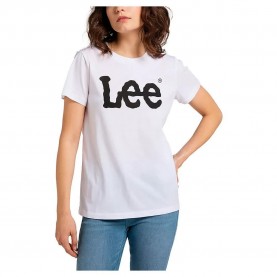 тениска,дамски,тениски,lee,logo,short,sleeve,t,shirt,white