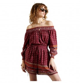 дамски,гащеризони,superdry,ameera,off,shoulder,romper,red