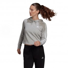 суичър,дамски,блузи,adidas,essentials,3,stripes,cropped,hoodie,grey
