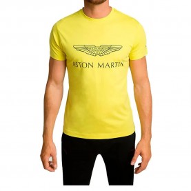тениска,мъжки,тениски,hackett,aston,martin,logo,short,sleeve,t,shirt,yellow