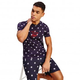 мъжко,бельо,tommy,hilfiger,crew,star,t,shirt,blue
