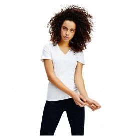 тениска,дамски,тениски,tommy,jeans,skinny,stretch,short,sleeve,v,neck,t,shirt,white,(white)