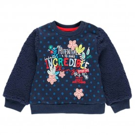 поларена,блуза,детски,блузи,boboli,fleece,floral,sweatshirt,blue,(navy)