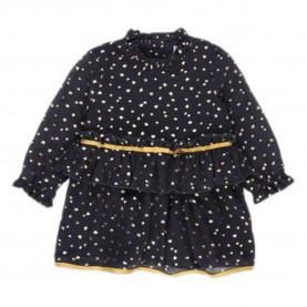 рокля,детски,поли,и,рокли,boboli,chiffon,hearts,short,dress,black,(print)