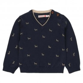 блуза,детски,блузи,boboli,puppy,sweater,blue,(navy)