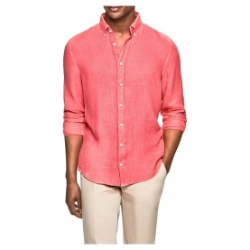 риза,с,дълъг,ръкав,мъжки,ризи,hackett,garment,dye,linen,bs,long,sleeve,shirt,coral,(pink)