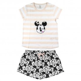 пижама,детски,пижами,disney,minnie,short,sleeve,pyjama,black,pink,(white)