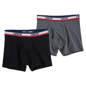 боксерки,детско,бельо,levi´s,®,sportswear,logo,boxers,2,units,black,grey,(black)