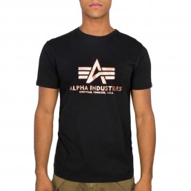 тениска,мъжки,тениски,alpha,industries,basic,foil,print,short,sleeve,t,shirt,black,gold,(black)