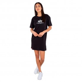 Тениска Alpha industries Basic Long short sleeve T-shirt - Black (Black) тениска,дамски,тениски,alpha,industries,basic,long,short,sleeve,t,shirt,black,(black)