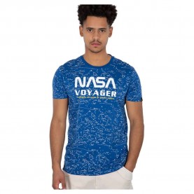 Тениска Alpha industries NASA Voyager Aop short sleeve T-shirt - Blue (Nasa Blue) тениска,мъжки,тениски,alpha,industries,nasa,voyager,aop,short,sleeve,t,shirt,blue,(nasa,blue)