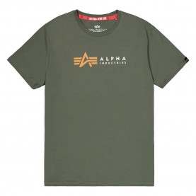 тениска,мъжки,тениски,alpha,industries,label,short,sleeve,t,shirt,dark,olive,(green)