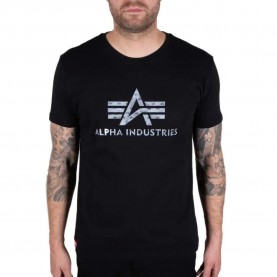 Тениска Alpha industries 3D Camo Logo short sleeve T-shirt - Black (White / Black Camo) тениска,мъжки,тениски,alpha,industries,3d,camo,logo,short,sleeve,t,shirt,black,(white,black,camo)