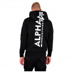 Суичър Alpha industries Back Print Zip hoodie - Black (Black) суичър,мъжки,пуловери,alpha,industries,back,print,zip,hoodie,black,(black)