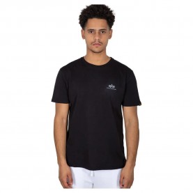 Тениска Alpha industries Backprint Reflective Print short sleeve T-shirt - Black (Black / Reflective) тениска,мъжки,тениски,alpha,industries,backprint,reflective,print,short,sleeve,t,shirt,black,(black,reflective)