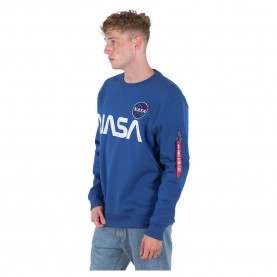 блуза,мъжки,пуловери,alpha,industries,nasa,reflective,sweatshirt,nasa,blue,(blue)