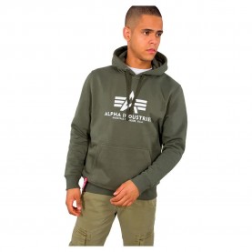 суичър,мъжки,пуловери,alpha,industries,basic,hoodie,dark,olive,(green)