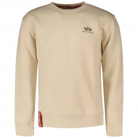 блуза,мъжки,пуловери,alpha,industries,basic,small,logo,sweatshirt,jet,stream,white,(white)