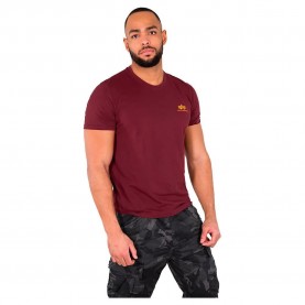 тениска,мъжки,тениски,alpha,industries,basic,small,logo,short,sleeve,t,shirt,burgundy,(red)