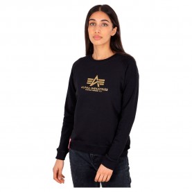блуза,дамски,пуловери,дамски,плетени,дрехи,alpha,industries,new,basic,foil,print,sweater,black