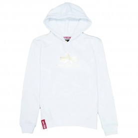 Суичър Alpha industries New Basic Foil Print hoodie - Multicolor (White / Yellow Gold) суичър,дамски,блузи,alpha,industries,new,basic,foil,print,hoodie,multicolor,(white,yellow,gold)