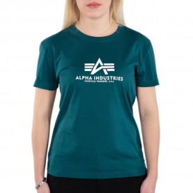 тениска,дамски,тениски,alpha,industries,basic,short,sleeve,t,shirt,deep,petrol,(green)