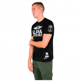 Тениска Alpha industries Rebel short sleeve T-shirt - Black (Black) тениска,мъжки,тениски,alpha,industries,rebel,short,sleeve,t,shirt,black,(black)